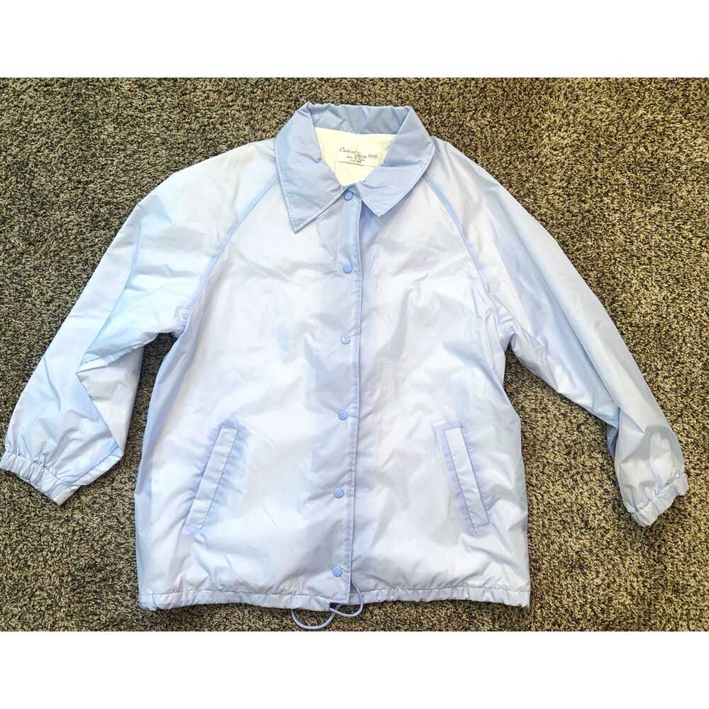 Vintage 80s/90s Current Seen Light Blue Nylon Coach Jacket Size 22½W (Plus)
